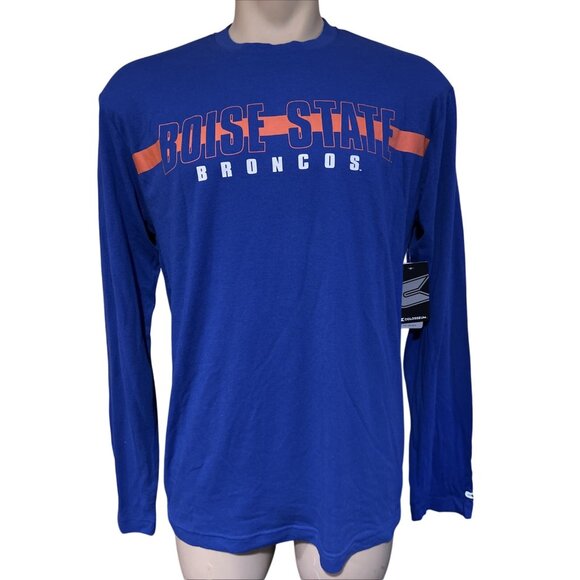NEW Boise State BSU Broncos Colosseum Blue  Shirt Men's L - Picture 1 of 8